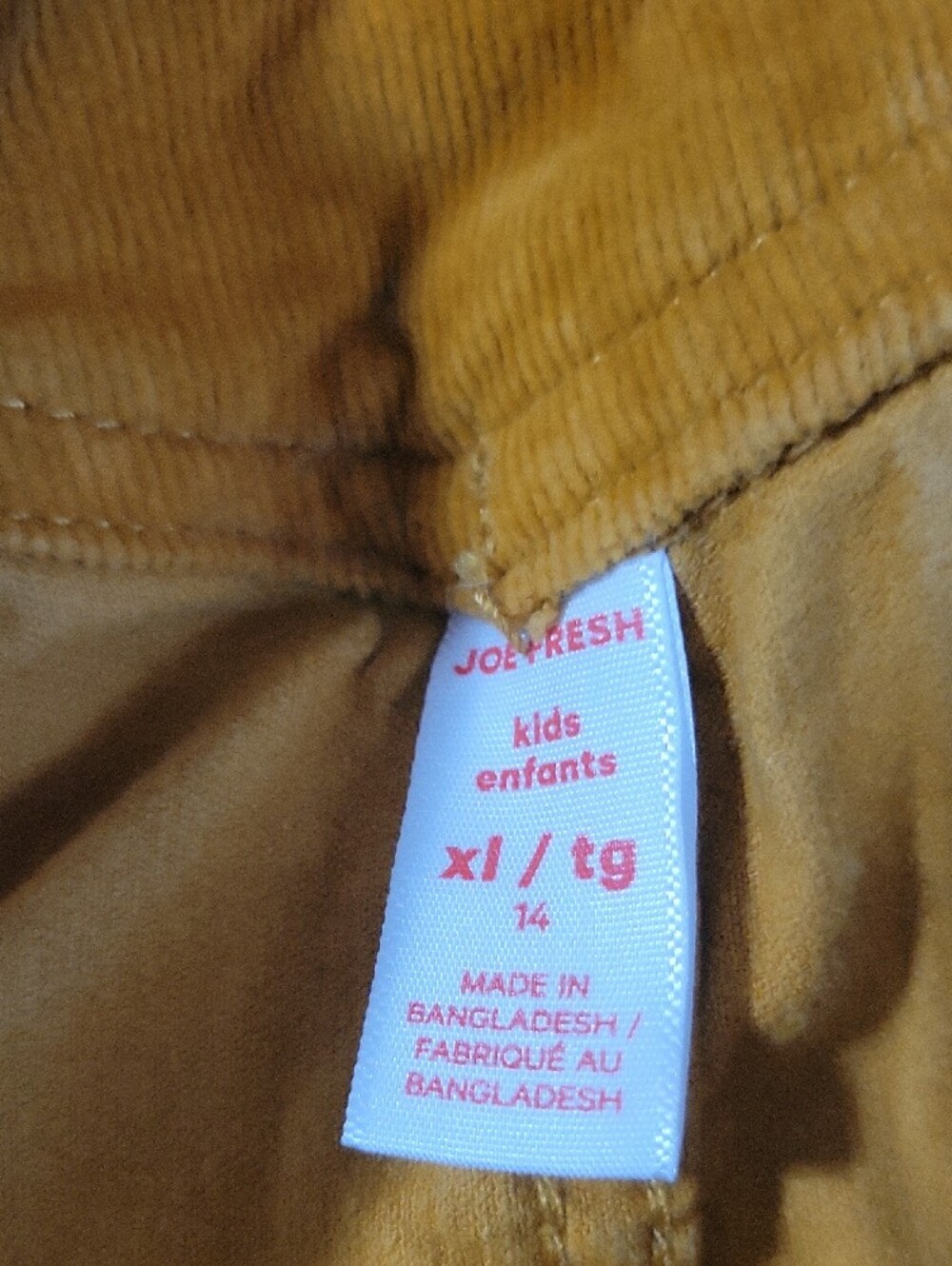 Joe Fresh Mustard Corduroy Overall Dress - Picture 2 of 11
